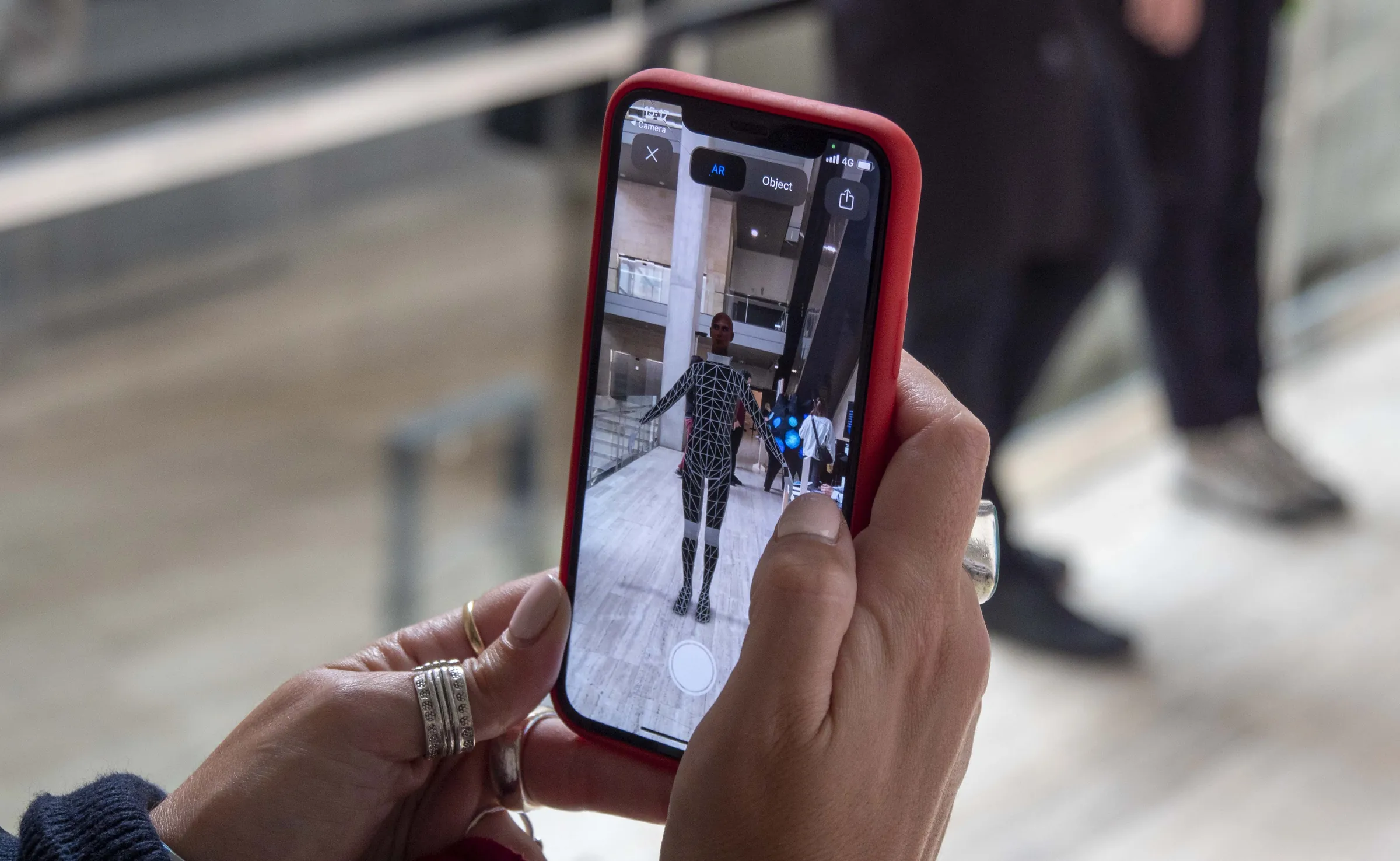 Phone screenshot of AR mode in action