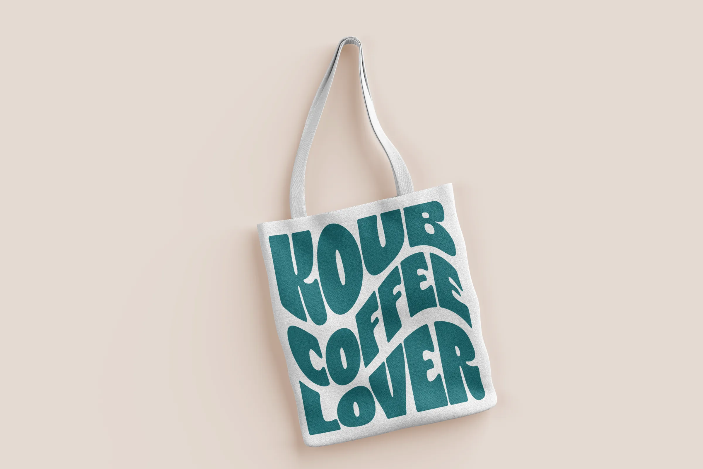 Koub Coffee Lover tote bag with lettering design
